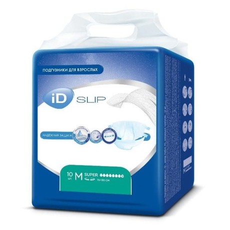 Подгузники ID Slip M, 10 шт.