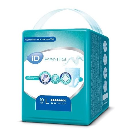 Подгузники-трусики ID Anaform Anatomic для взрослых  L, 10 шт.