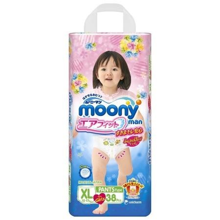 Подгузники-трусики MOONY MAN XL детские для девочек (12-17 кг), 38 шт. цена  в Краснодаре 1 р. купить дешево. Инструкция по применению, аналоги, отзывы
