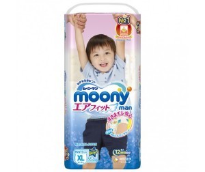 Подгузники-трусики MOONY MAN XL детские для мальчиков (12-17 кг), 38 шт.