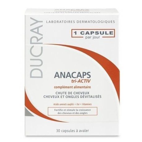 DUCRAY ANACAPS для укрепления волос, кожи головы и ногтей капсулы, 30 шт.