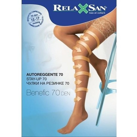 Чулки STAY UP Relaxsan лечебн. антиварикоз. 12-17мм 70den разм. 3 (черн.) (арт. 770)