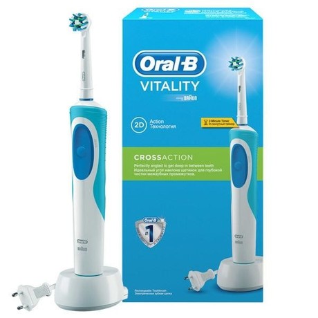 Зубная щетка ORAL-B Vitality электрическая CrossAction+ насадка precision clean, 2 шт.