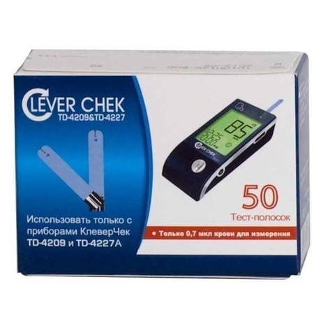 Тест-полоска CLEVER CHEK TD-4227/TD-4209, 50 шт.