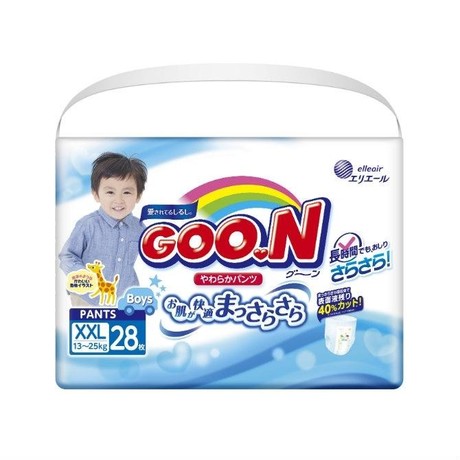 Подгузники-трусики GOON XXL для мальчиков (13-25 кг), 28 шт.