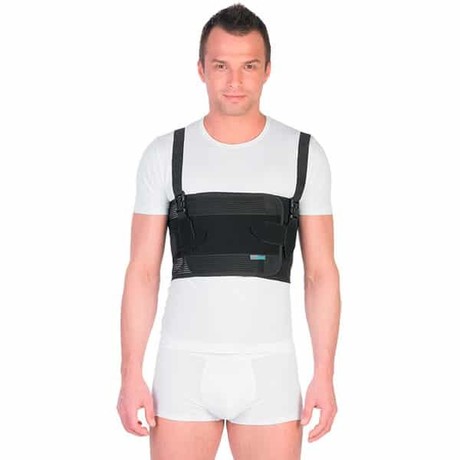 Бандаж Т-1309 Evolution послеоперационный на грудную клетку мужской БПОГм разм. S (№3) (черн.)