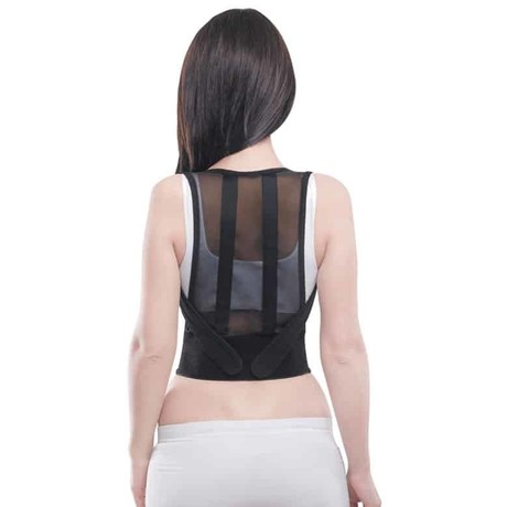 Корректор осанки (реклинатор) для грудного отдела позвоночника 2 ребра жесткости №4 рост 1 черный (арт. F-11)