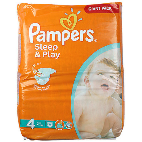 Подгузники PAMPERS Sleep & Play Maxi (7-14кг), 86 шт.