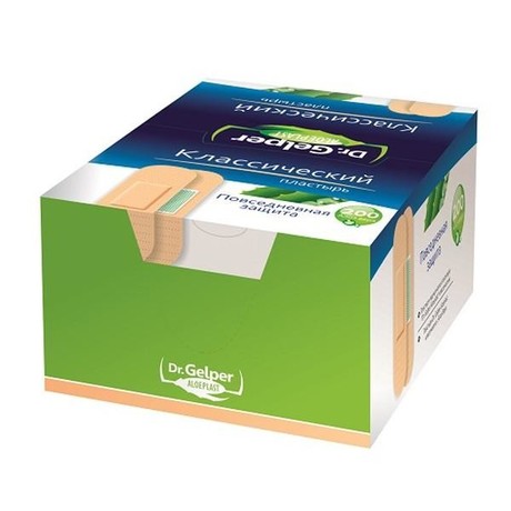 Лейкопластырь DR GELPER ALOEPLAST классический полимерная основа, 200 шт.  (бежевый)