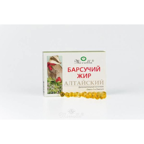 Жир алтайского барсука капсулы 370мг,100 шт.
