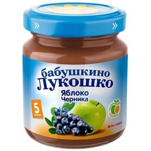 Пюре ФРУТОНЯНЯ яблоко/черника 100 г