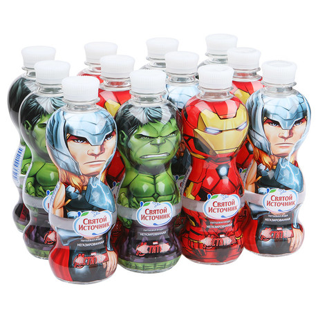 Вода питьевая СВЯТОЙ ИСТОЧНИК "Toy Bottle Disney Marvel" 0,33 л (н/газ.)