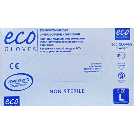 Перчатки смотровые нестерильные разм. L (нитрил. ECO EG PF), 100 шт.