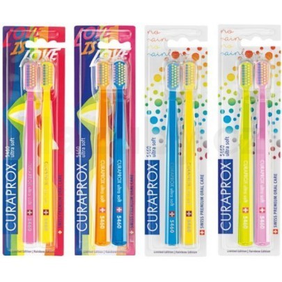 Набор CURAPROX Ultra Soft CS 5460/2 зубных щеток (розовая+желтая) ультрамягкие