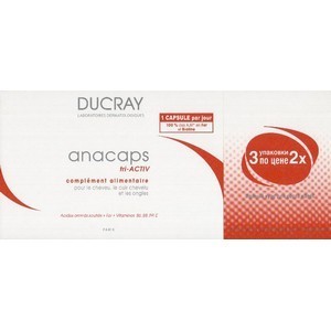 DUCRAY ANACAPS Три-актив для волос и кожи головы капсулы, 90 шт.