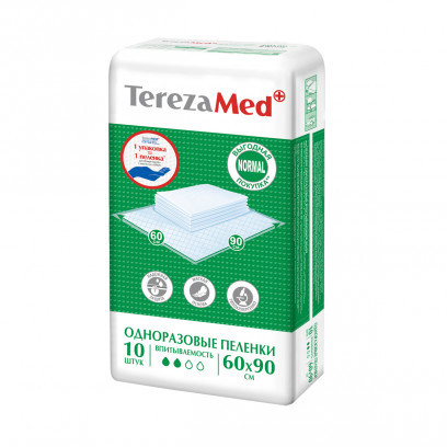 Пеленка ТЕРЕЗА МЕД Нормал одноразовые 60х90см, 10 шт.