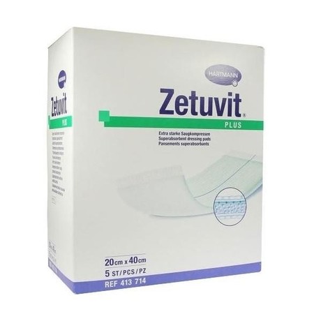 Повязка ZETUVIT Plus сорбционная стерильная 20см х 40см, 5 шт.