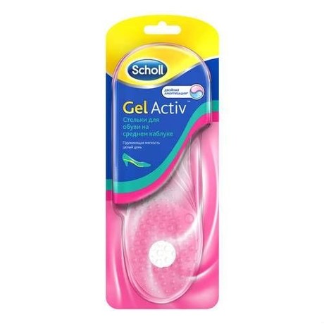 Стельки SCHOLL GELACTIV EVERYDAY для обуви на среднем каблуке, 2 шт.