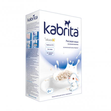 Каша KABRITA рисовая на козьем молочке (с 4 мес.) 180 г