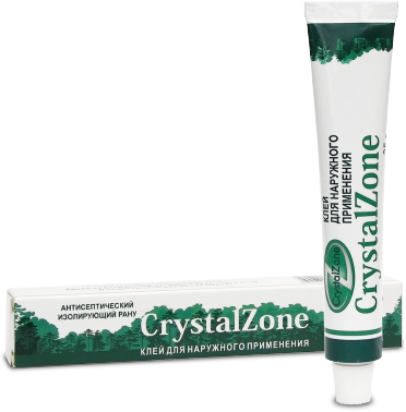 Клей CRYSTALZONE для наружного применения антисептический 25г