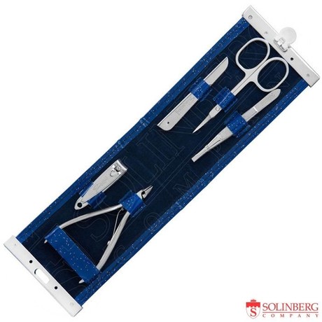 Набор SOLINBERG маникюрный 5 предметов (серебро) футляр экокожа (арт. 140а-416)