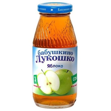 Сок БАБУШКИНО ЛУКОШКО яблоко (с 3 мес.) 200 мл