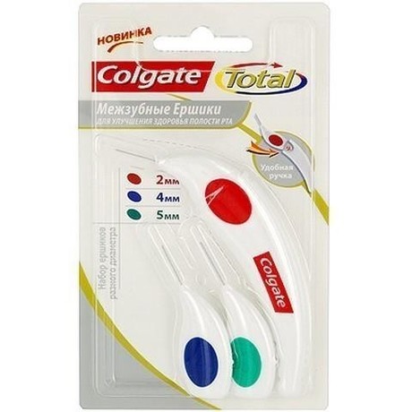 Набор COLGATE зубные ершики для межзубных пространств 2, 4, 5мм