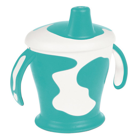 Поильник CANPOL BABIES непроливающий "Коровка"  250мл (арт. 250930126) бирюз.