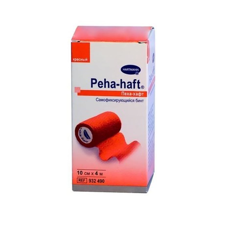 Бинт PEHA-HAFT самофиксирующийся  4м х 10см (красный)