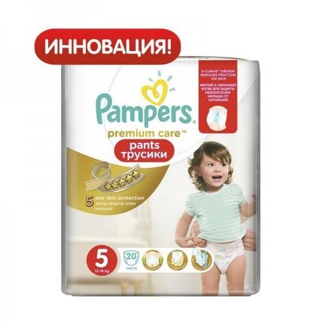 Подгузники-трусики PAMPERS Premium Care Pants Junior (12-18кг), 20 шт.