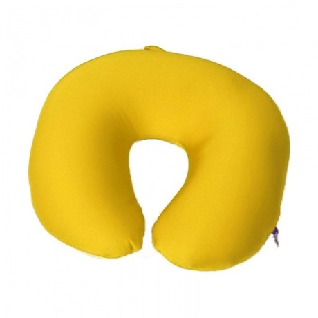 Подушка ортопедическая под голову в форме "Подковы" 30 х 30см (желтая) (арт. F-8031)