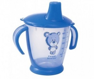 Поильник CANPOL BABIES непроливающий "Медвежонок"  180 мл (арт. 250930131) син.
