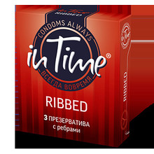 Презерватив IN TIME 3 шт.  Ribbed (c ребрами)