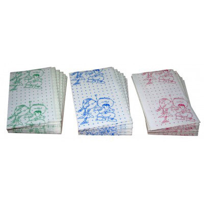 Нагрудник салфетка стоматологическая 2-х слойная Мальчик и Девочка (цвет синий) 33 х 45см, 500 шт.