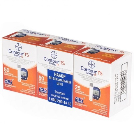 Тест-полоска Contour TS (2 уп. 50 шт. + 1уп. 25 шт.)