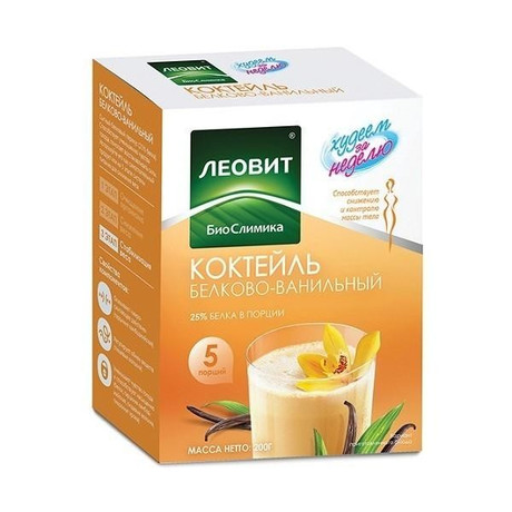 Худеем за неделю коктейль БиоСлимика белково-ванильный пакетики, 5 шт.