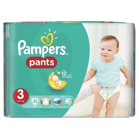 Подгузники-трусики PAMPERS Pants Midi (6-11 кг), 32 шт.