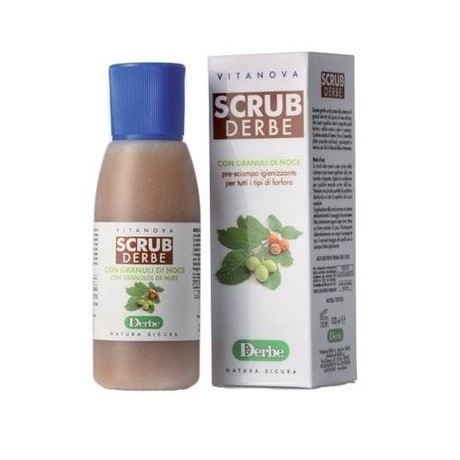 DERBE скраб для волос против перхоти с гранулами из скорлупы Грецкого ореха 100 мл