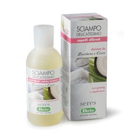 DERBE шампунь Сахар и кокос для сухих и секущихся волос без сульфатов парабенов SLC 200 мл