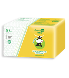 GreenLab little (Грин Лаб) пеленки детские одноразовые 60х90см,10 шт. (рис.)