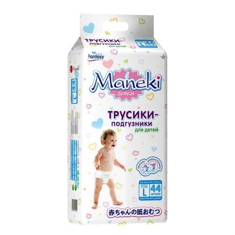 Подгузники-трусики MANEKI Fantasi разм. L (9-14кг),  44 шт.