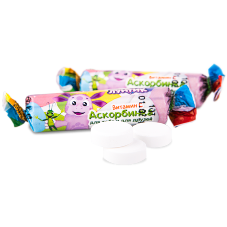 Аскорбинка "Лунтик" таблетки 3г, 10 шт.  (вит. С)