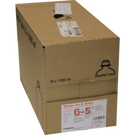 Глюкоза Браун для инфузий 5% 1000 мл флаконы, 10 шт.