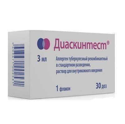 Диаскинтест флакон (раствор для внутрикожного введения) 30 доз 3 мл , 1 шт.