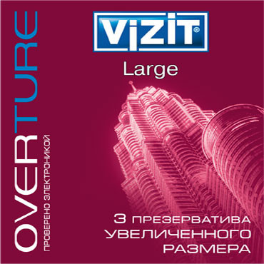 Презерватив VIZIT OVERTURE Large (увеличенный размер),  3 шт.