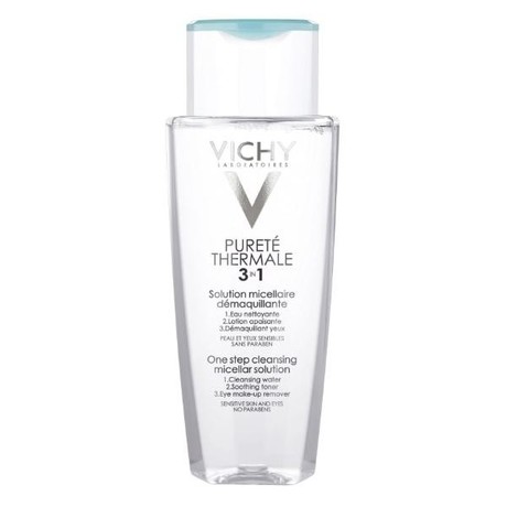 VICHY PURETE THERMAL мицеллярный раствор для снятия макияжа с лица и глаз 200 мл (флакон)