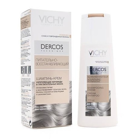 VICHY DERCOS шампунь-крем для сухих волос питательно-восстанавливающий 200 мл (флакон) + 50% скидка на второй