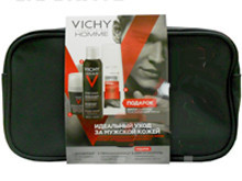 VICHY OM набор (пена для бритья для чувствительной кожи 200 мл + бальзам после бритья 75 мл + дезодорант 72 часа 50 мл (шарик))