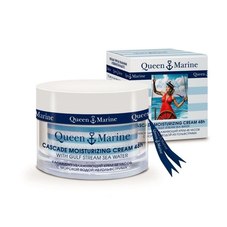 Queen Marine крем каскадно-увлажняющий 48 часов с морской водой из гольфстрима 50 мл