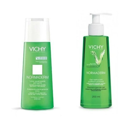 VICHY NORMADERM набор очищающий (гель 200 мл + лосьон 200 мл)